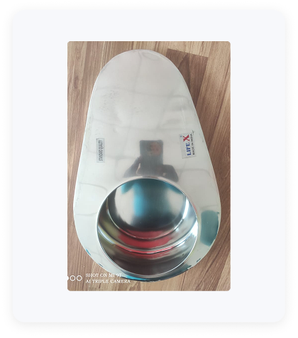 Saima LIFE X Stainless Steel Slipper Bedpan – Heavy-Duty & Autoclavable