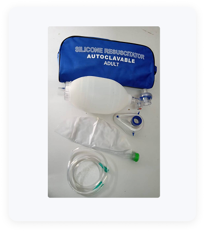 Saima Premium Adult Silicone Resuscitator Kit – Fully Autoclavable (Ambu Bag)